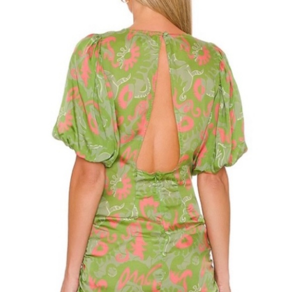 Cleobella Kamila Mini Dress Ruched Tie on each side Mini Dress - Picture 3 of 4